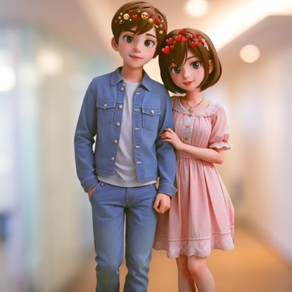 Instagram Cute couple DP for Facebook