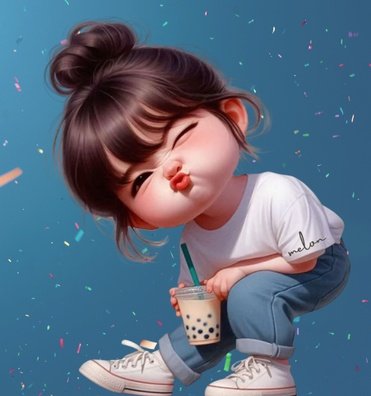 Instagram cartoon DP for girls for Facebook