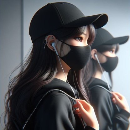 Mask girl DP Photos