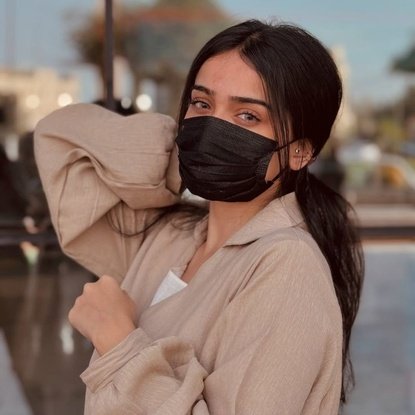 Mask girl DP for WhatsApp
