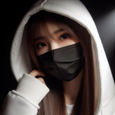 Mask girl DP for WhatsApp