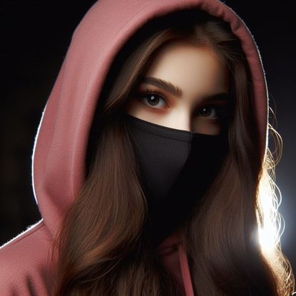 Mask girl DP for WhatsApp